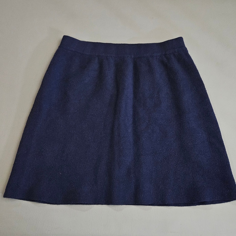La Vila Milano Navy Blue Knit Skort Mini Skirt with Built-in Shorts Small